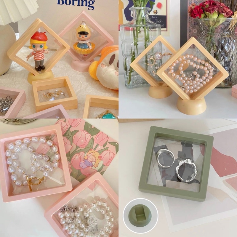 (3 ขนาด)🌿กรอบฟิล์มใส พร้อมฐานตั้งโต๊ะ โชว์ของสะสม การ์ด คิโนะ เครื่องประดับ รูปภาพ ฟิกเกอร์ ของเล่น