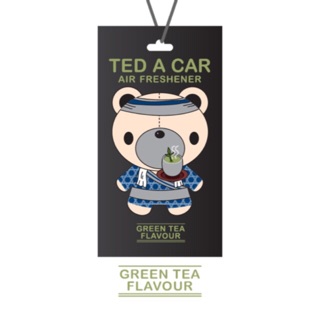 แผ่นน้ำหอมรูปหมี Ted a car : Green tea กลิ่น ชาเขียว