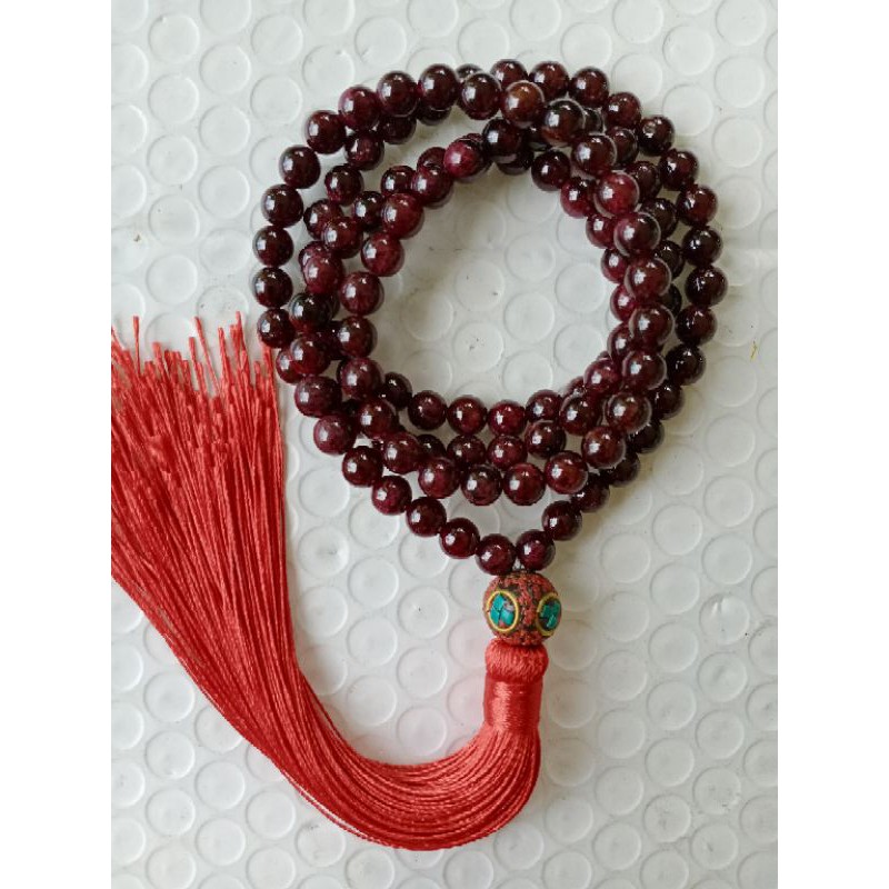 สร้อยประคำโกเมน  108 เม็ด