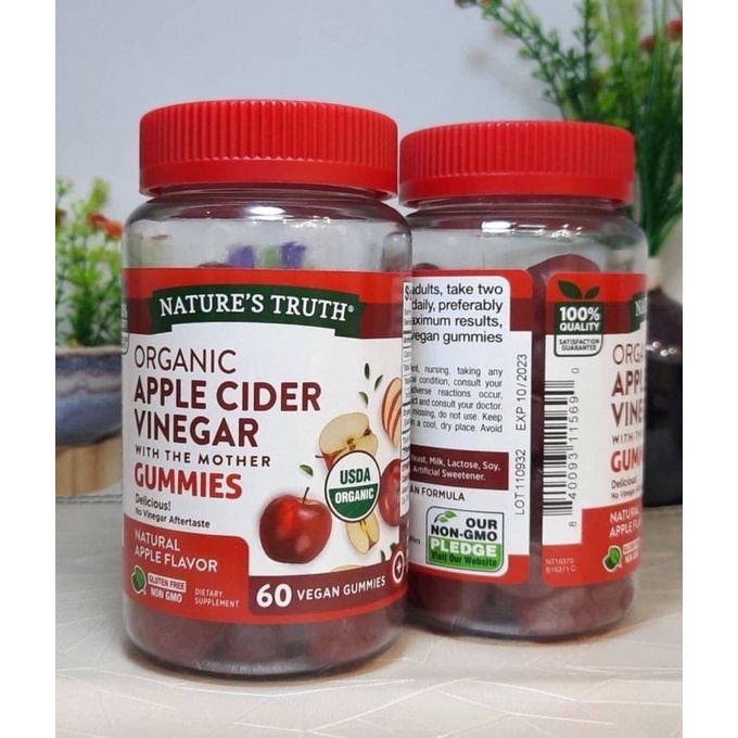 🍎 Nature's Truth Organic Apple Cider Vinegar 500mg (บรรจุ 60 gummies) 🍎