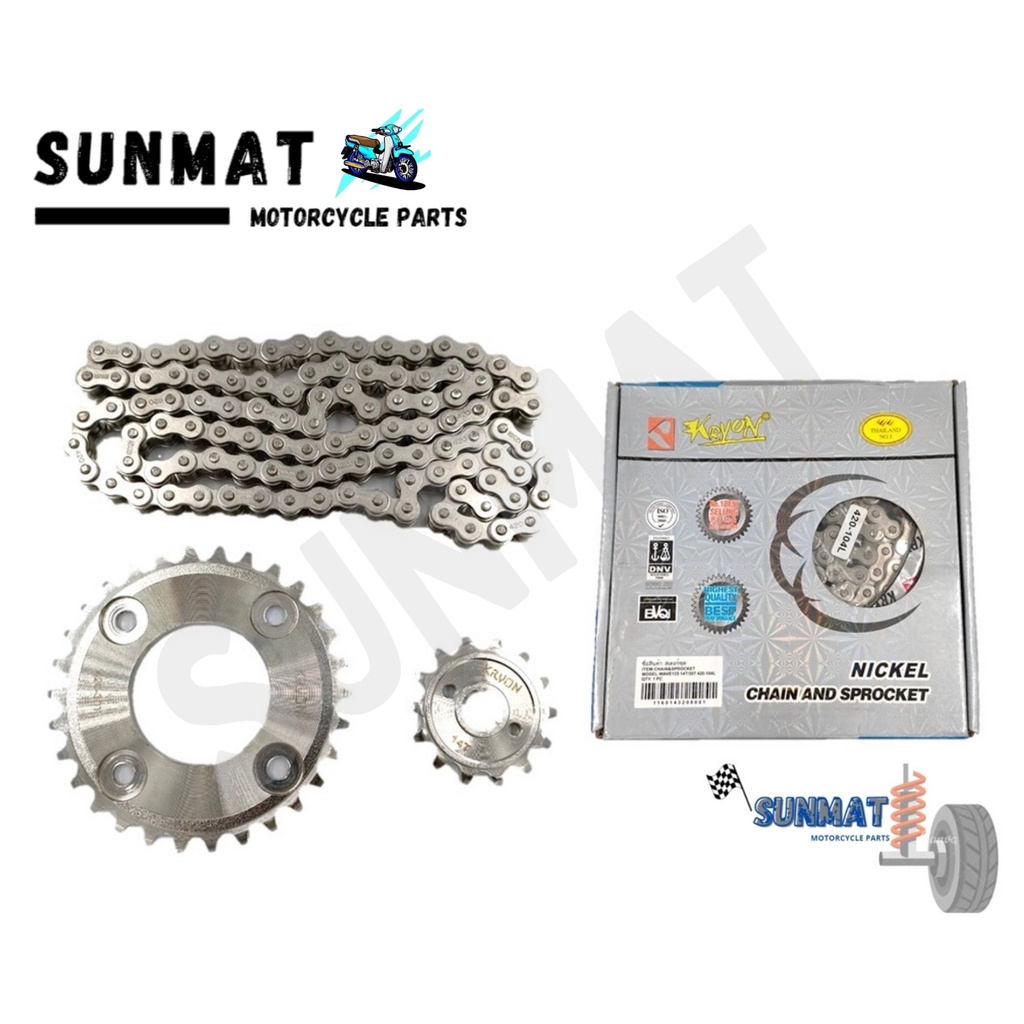 สเตอร์ชุด สแตนเลส ชุดโซ่สเตอร์เลส WAVE100S(UBOX), WAVE110i, WAVE125/i/R/S, DREAM SUPERCUB, MSX *ใส่ตัว LED ไม่ได้*