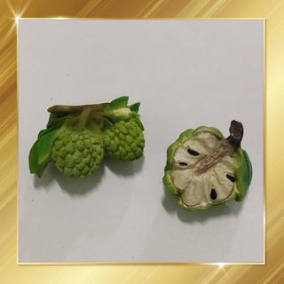 แม่เหล็กติดตู้เย็น ผลไม้ Fruit Magnets - รูป Custard Apple 3 มิติ