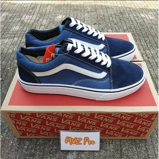 Vans Old Skool สีน้ำเงิน Navy (Made in Vietnam) รองเท้าผ้าใบ สายคลาสสิคในตำนาน พร้อมใบรับประกัน และ ของแถมเพียบ!!