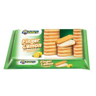 ไม่ใช้แล้วจะเสียใจ Julie's จูลี่ส์ ฟิงเกอร์เลมอน บิสกิต ขนาด 22กรัม/ชิ้น กล่องละ12ชิ้น Finger Lemon 