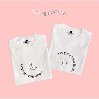 เสื้อคู่ สไตล์ minimal moon🌙+ sun ☀️ cotton 100%