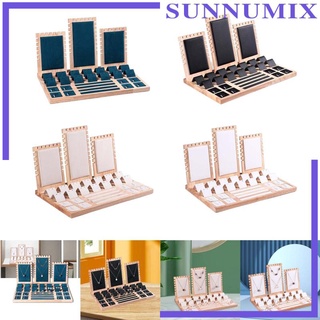 [sunnimix] ขาตั้งไม้ไผ่ สําหรับโชว์เครื่องประดับ ต่างหู แหวน สร้อยคอ