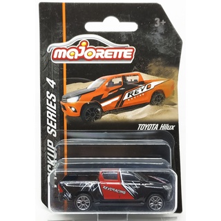 Majorette Toyota Hilux Revo - Series 4 - Black/Red Color /Wheels D5S /scale 1/58 (3 inches) Long Package