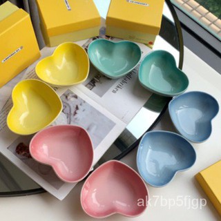 French Lecreuset cool color heart - shaped dish heart - shaped dish 2 sets qYTF