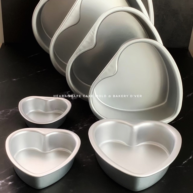 Bakery D'VER ❤️ พิมพ์เค้กอะลูมิเนียมหัวใจ แบบถอดก้น และไม่ถอดก้น