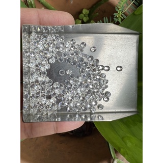 เพชรรัสเซียสีขาวรูปกลม 1.55 มิล (100 เม็ด) | CZ American Diamond White 1.55 mm (100 pcs)