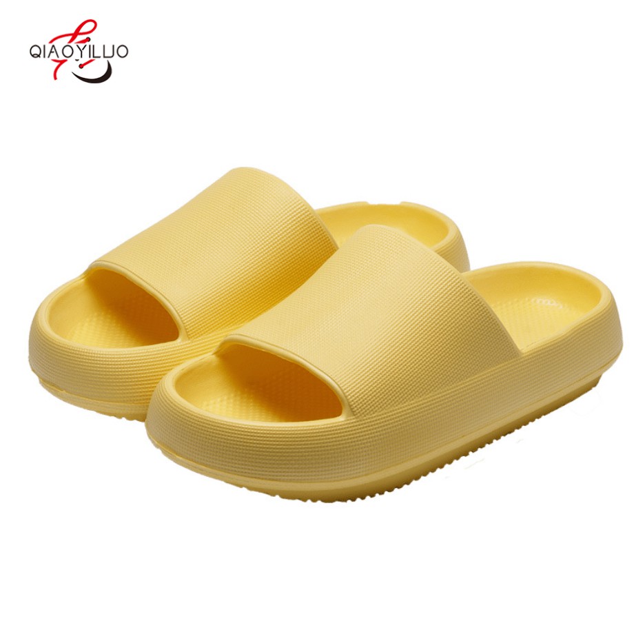 QiaoYiLuo รองเท้าแตะแบบสวม พื้นหนา นุ่มนิ่ม กันลื่น ไซซ์ 36-45 มี 6 สีให้เลือก #1