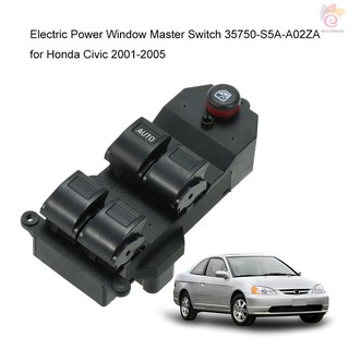 Nt สวิทช์หน้าต่างไฟฟ้า 35750 - S5A - A02Za สําหรับ Honda Civic 2001-2005