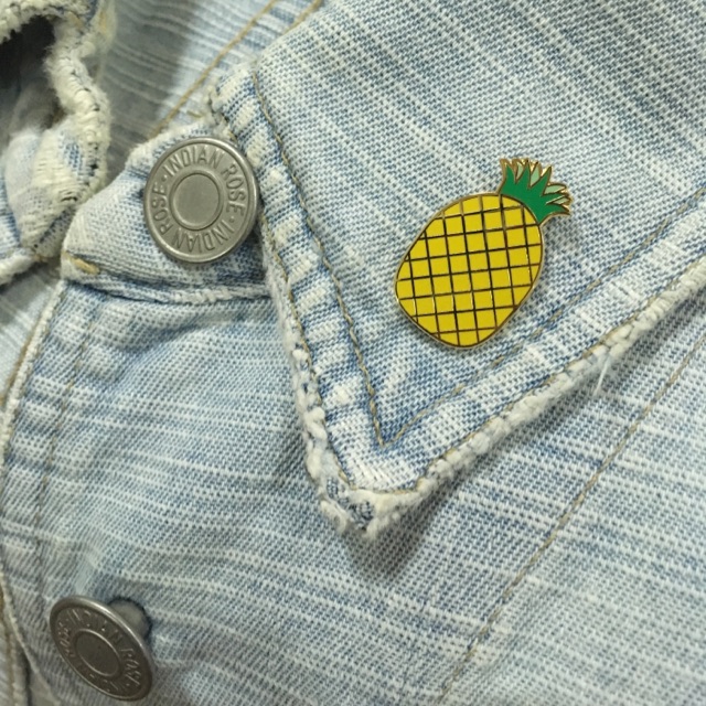 ‼️เข็มกลัดสับปะรด Pineapple enamel pin