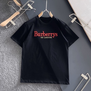 เสื้อยืดแขนสั้นลําลอง ทรงหลวม ปักลายโลโก้ตัวอักษร Burberry สามมิติ แฟชั่นฤดูร้อน สําหรับผู้ชาย และผู้หญิง 2022