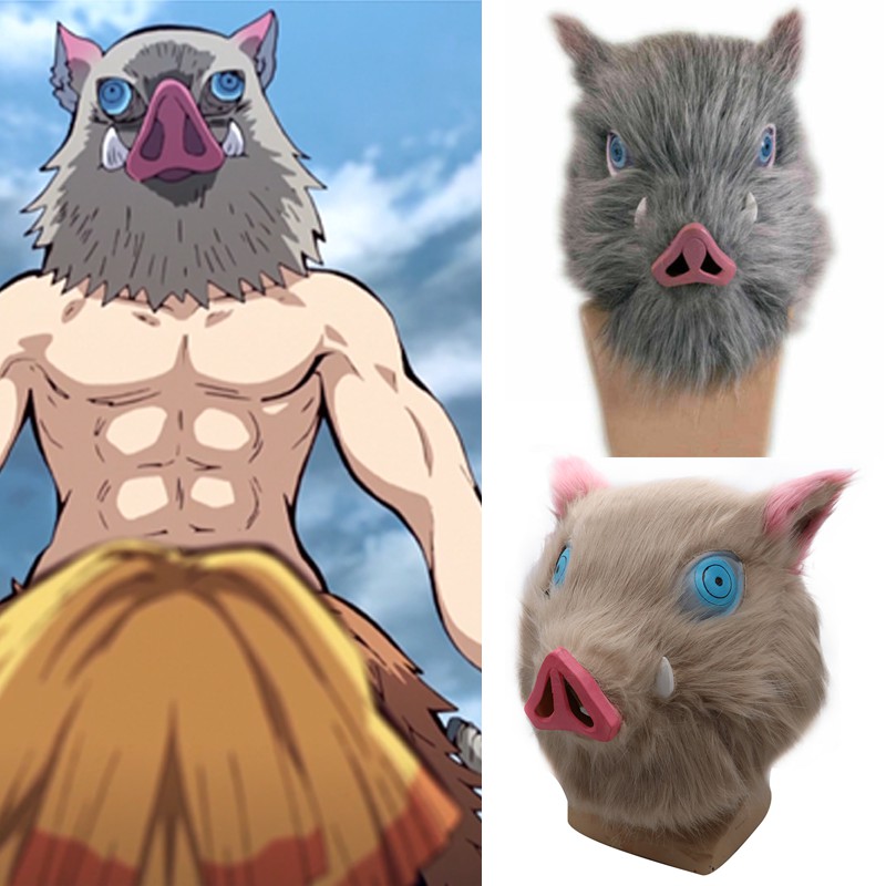 Demon Slayer Kimetsu No Yaiba Hashibira Inosuke Pig Cosplay Mask 