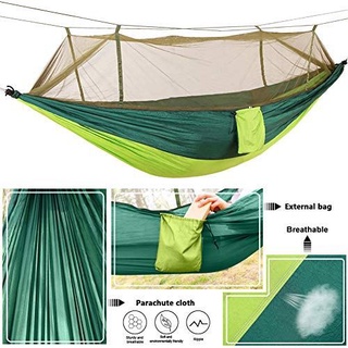 ⚡️ลดราคา⚡️เปลสนาม เปลแค้มปิ้งพร้อมมุ้งกันยุง Camping Hammock สำหรับตั้งแคมป์ เปลนอน เปลญวน เปลนอนผู้ใหญ่