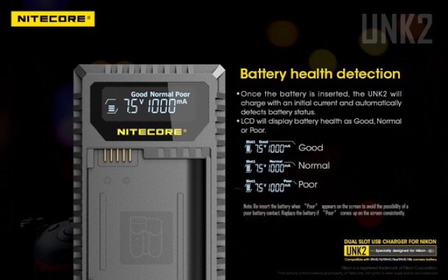 Nitecore UNK2 for NIKON EN-EL15, z7 z6 D850 D810 D800 D750 D610 D7500 D500 #8