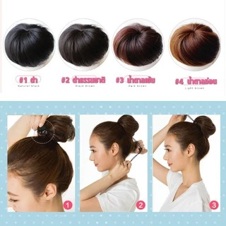 พร้อมส่ง 💖 🇹🇭 BELLE แฮร์พีช ดังโงะ สไตล์เกาหลี แบบสวม วิกผม โก๊ะ วิกผมนางรำ