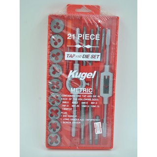 KUGEL ดอกต๊าปเกลียว ชุด 21 ตัวมิล 3-12 มิล