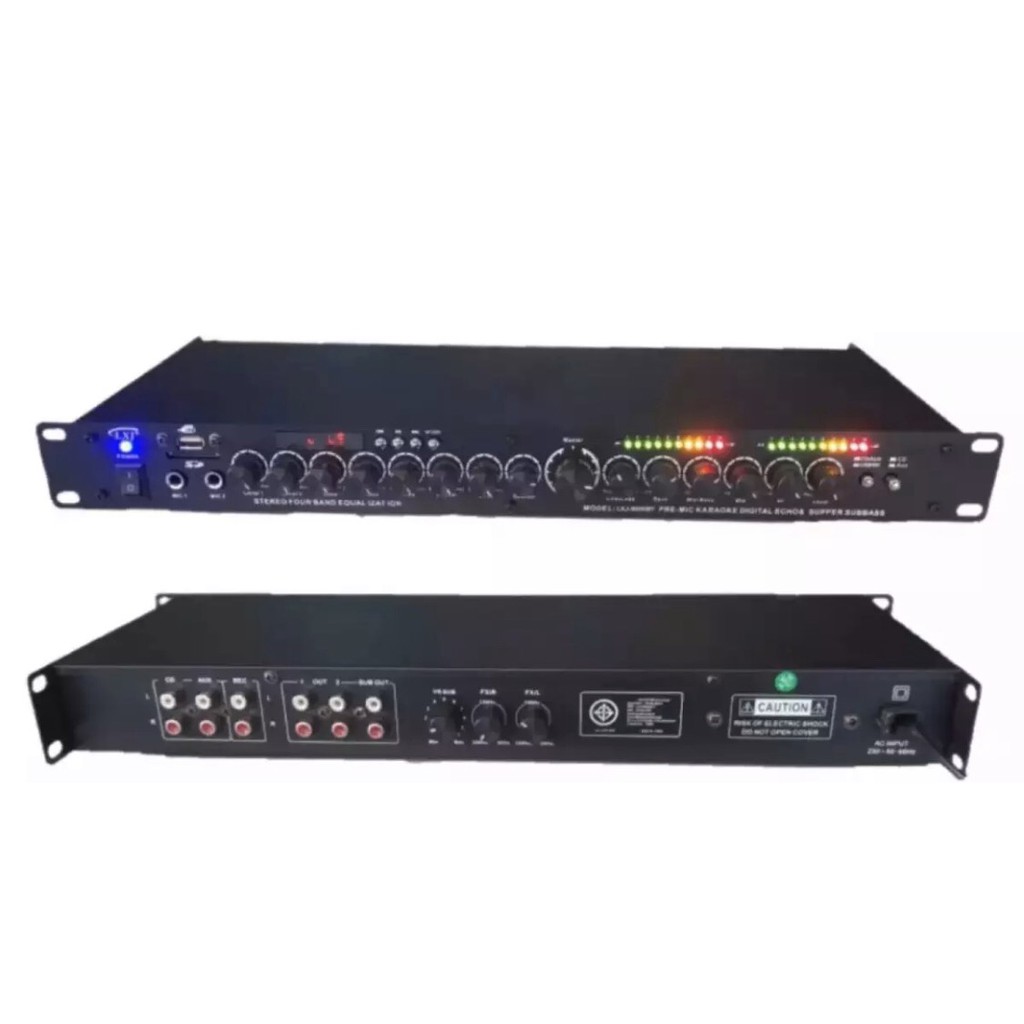 LXJ ปรีแอมป์คาราโอเกะ Bluetooth mp3 USB/SD CARD มีSUB OUT รุ่น LX-9000BT