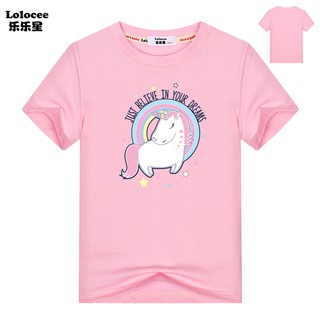 เสื้อยืดลายยูนิคอร์น Dabbing Unicorn สีรุ้ง