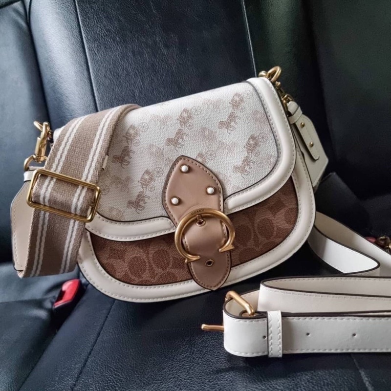 COACH C0749 BEAT SADDLE BAG WITH HORSE AND CARRIAGE PRINT