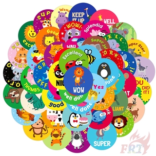 ❉ Animal Zoo Funny Emoji - Kids Reward Encourage Round สติ๊กเกอร์ ❉ 50Pcs/Set DIY Fashion Luggage Laptop Skateboard Decals Doodle สติ๊กเกอร์