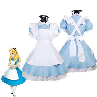 ชุดคอสเพลย์ ชุดแม่บ้าน แฟนซี Alice Adult In Wonderland สไตล์โลลิต้า สําหรับผู้หญิง