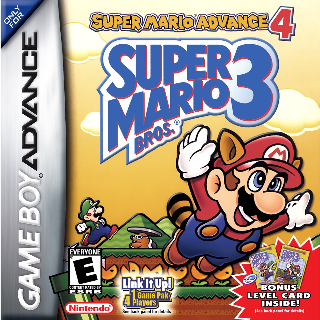 ตลับ GBA Super Mario Advance 4: Super Mario Bros. 3 ตลับผลิตใหม่ ระบบเซฟ เป็นไอซีไม่ใช้ถ่าน