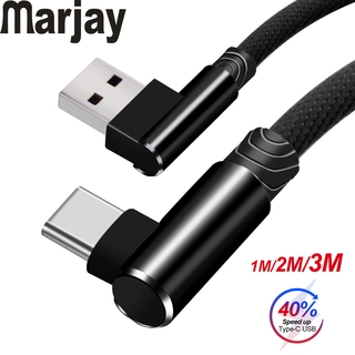 3M Marjay 1 / 2 / 3 M Usb Type C สายชาร์จเร็ว 90 องศา