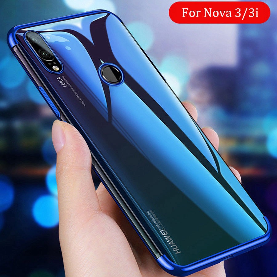 เคส Huawei Nova 3i หรูหรา Slim Clear กลับชุบเคสโทรศัพท์ TPU แบบนุ่ม