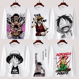 Pirate k co เสื้อยืดแขนยาว พิมพ์ลายอนิเมะ Luffy ace an One Piece Luffy ace สําหรับเด็กผู้ชาย และเด็กผู้หญิง J612.4