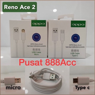 ของแท้ 100% สายเคเบิลข้อมูล Oppo Reno Ace 2 รองรับการชาร์จอย่างรวดเร็ว นําเข้า Micro &amp; Type C