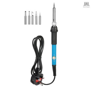 60W Electric Adjustable Temperature Welding Soldering Iron + 5 Replacement Soldering Tips Set