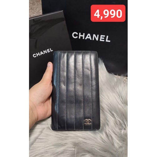 Chanel ของแท้ มือสอง กระเป๋าเงิน สองพับ สีดำ