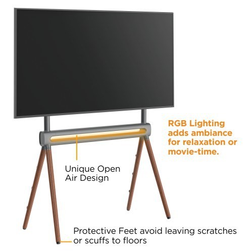 SCANDINAVIAN EASEL STUDIO TV FLOOR STAND WITH RGB LIGHT( FS29-46F-01L)ออกใบกำกับภาษีอิเลคทรอนิคส์ได้ขออีเมล์ เลข13ตัว