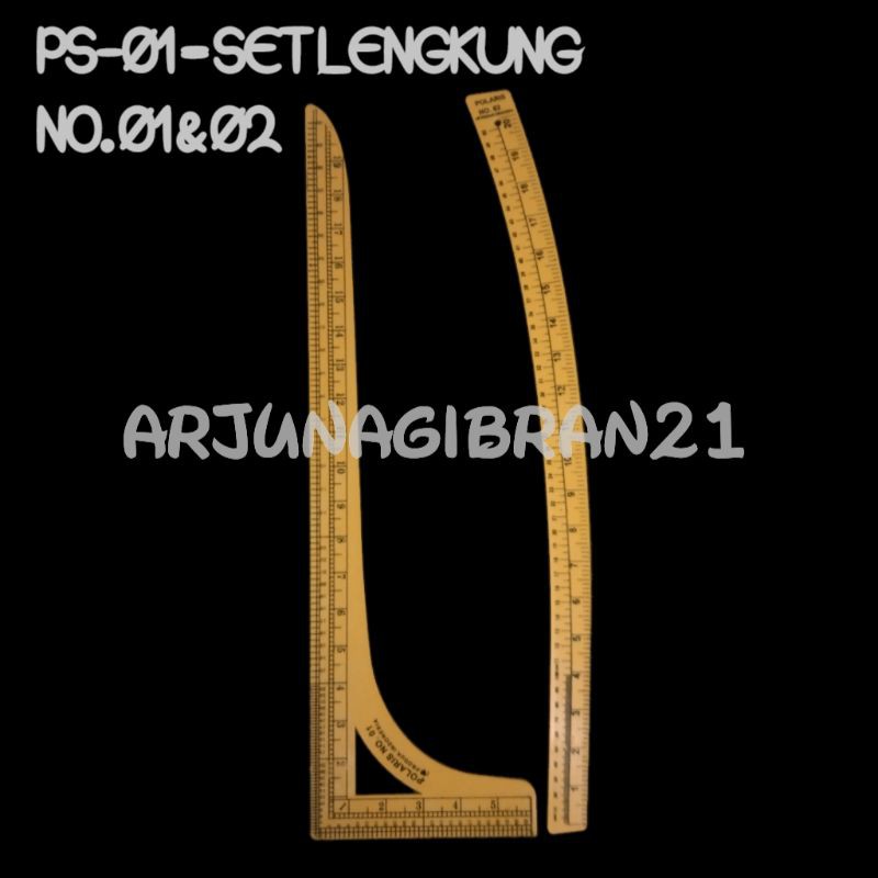 PATTERN RULER SET 2 ชิ้น เบอร์ 01 & 02 - (ปล-01)