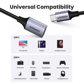 UGREEN อะแดปเตอร์สายเคเบิ้ล U-Type C to USB 3.0 OTG สำหรับ OTG Type-C