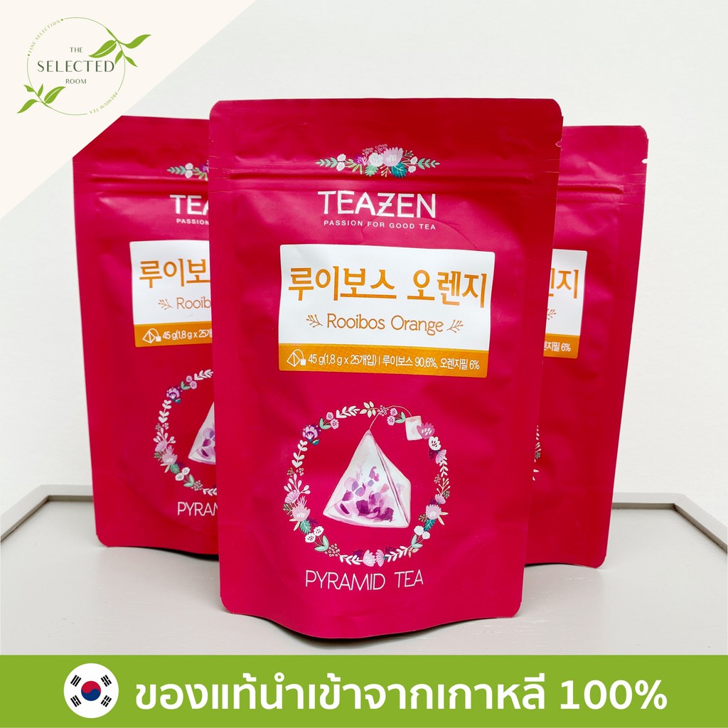 📌ลดล้างสต๊อก📌 TEAZEN Rooibos ฮิตมาก หอมมาก ทีเซ็น ชารอยบอส รสส้ม เพิ่มน้ำนม ขับเหงื่อ ลดน้ำหนัก ผ่อนคลาย ชาเกาหลี ของแท้