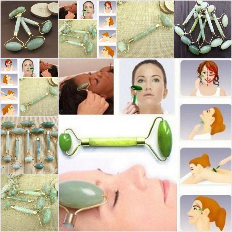 Purpleredto Pc Natural Facial Massage Tool Guasha Beauty Jade Roller Face Thin Massager Chic