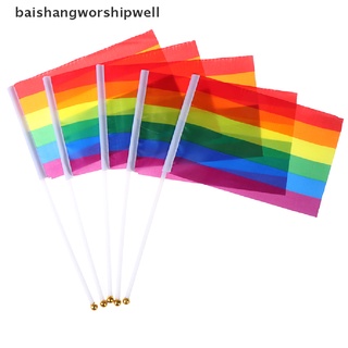 ธงแบนเนอร์ สีรุ้ง สําหรับตกแต่งเทศกาลเลสเบี้ยน 5 ชิ้น