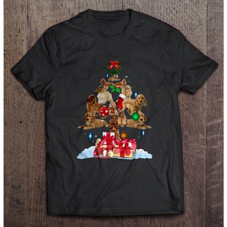 เสื้อยืด พิมพ์ลาย American er Spaniel Christmas Tree สําหรับผู้ชาย และผู้หญิงสามารถปรับแต่งได้