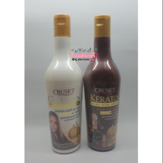 ครูเซ็ท คอลลาเจน/เคอราติน มิลกี้แฮร์เซรั่ม Cruset Collagen/Keratin Milky Hair Serum 200ml.