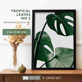 SB Design Square รูปพร้อมกรอบ DoseArt รุ่น Tropical leaf No.2 20x25 cm (23x28 ซม.)