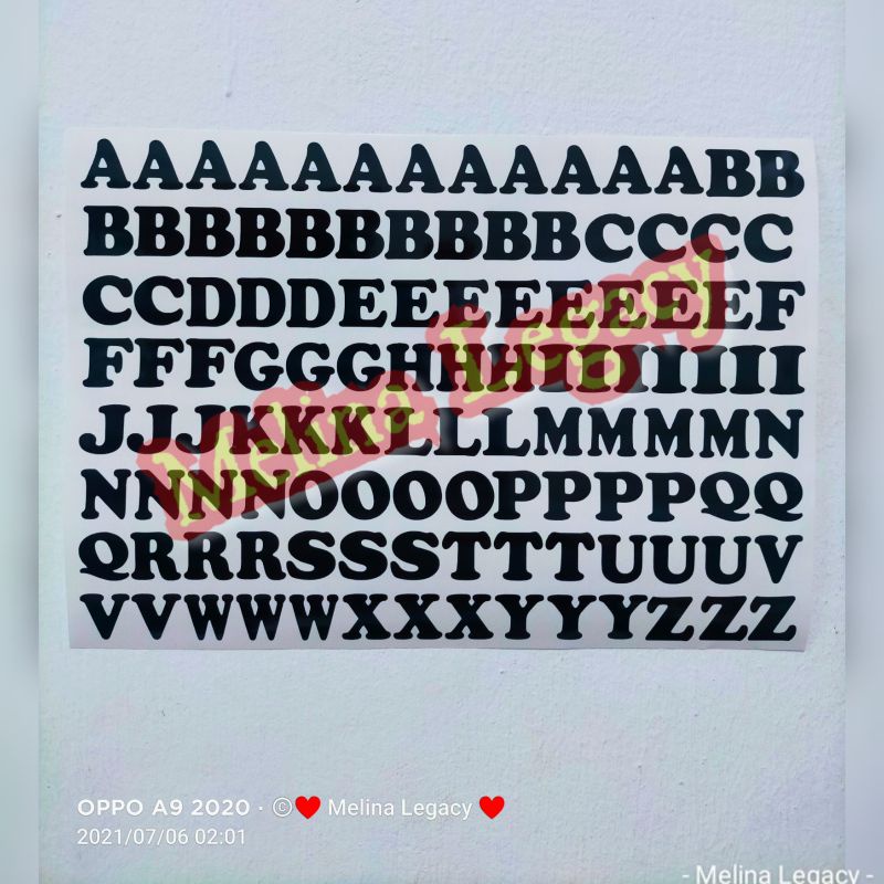 สติกเกอร์ตัวอักษร ABC สําหรับบอลลูน