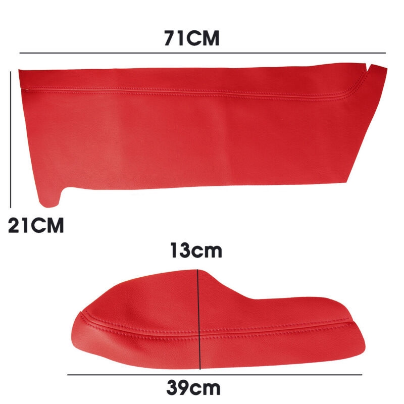 8x Red Car Door Panel Armrest Cover Surface Shell Trim For Honda Civic 16-18 DIY