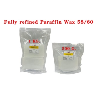 พาราฟินแว็กซ์ ไขเทียน ไขพาราฟิน ( Fully refined Paraffin wax ) /ไวท์ออยล์ , White oil Tecnical ,White oil No.15 (Cosmetic grade) ,Mineral oil ,น้ำมันขาว ,น้ำมันแก้ว สำหรับใช้ผสมทำเทียน ทำยาหม่อง ทำสปามือ เท้า ขนาด 1kg. ,500g.