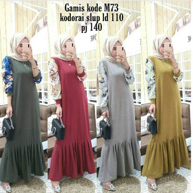 M73 ชุดเดรสเสื้อยืด*