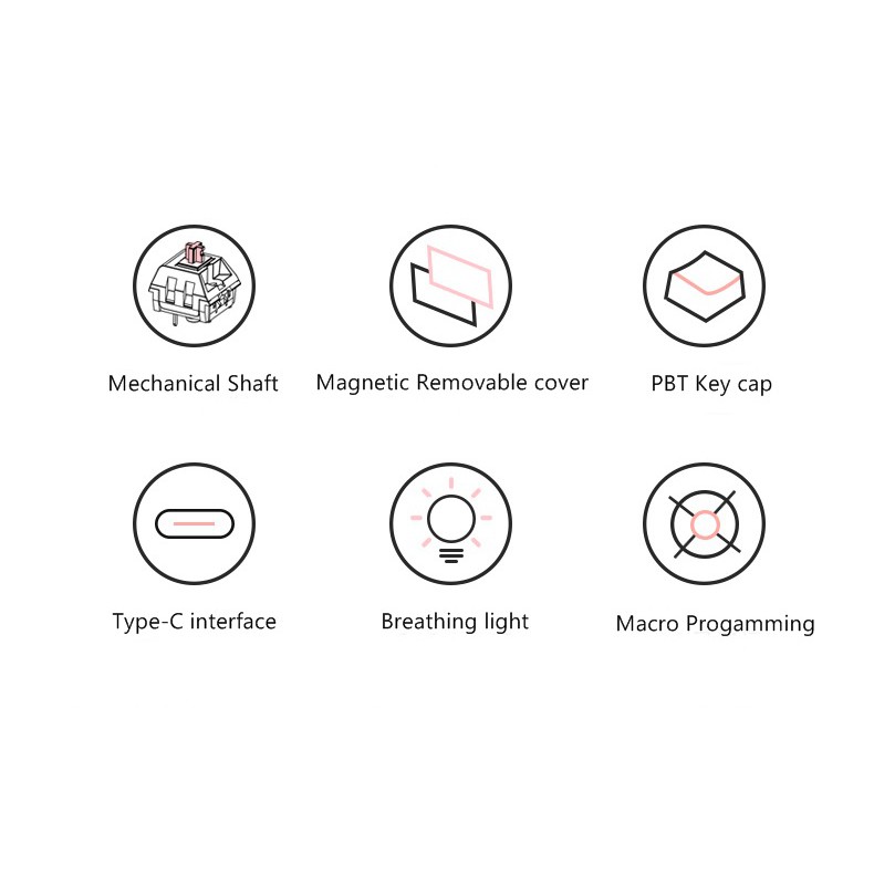 แป้นพิมพ์ Ajazz AK515 DIY USB Wired Backlit Mechanical Keyboard With