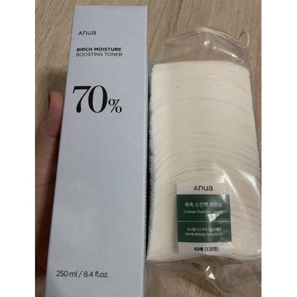 (พร้อมส่ง ) เซตคู่ Anua Toner x Anua Cotton